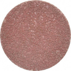 Made in USA - 2" Disc Diam, 120 Grit, Aluminum Oxide Quick Change Disc - Type S Attaching System, Coated, Brown, Fine Grade - Eagle Tool & Supply