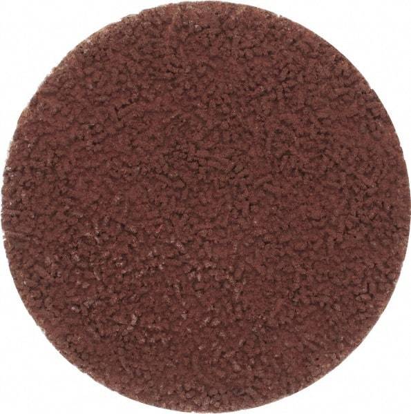 Made in USA - 2" Disc Diam, 240 Grit, Aluminum Oxide Quick Change Disc - Type S Attaching System, Coated, Brown, Very Fine Grade - Eagle Tool & Supply