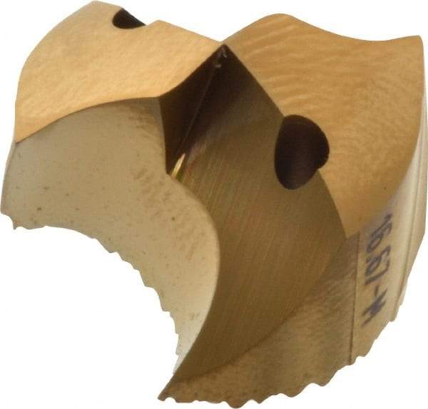 Seco - Series SD100, 16.67mm Diam 140° Replaceable Drill Tip - Carbide, TiAlN Finish, Through Coolant - Eagle Tool & Supply