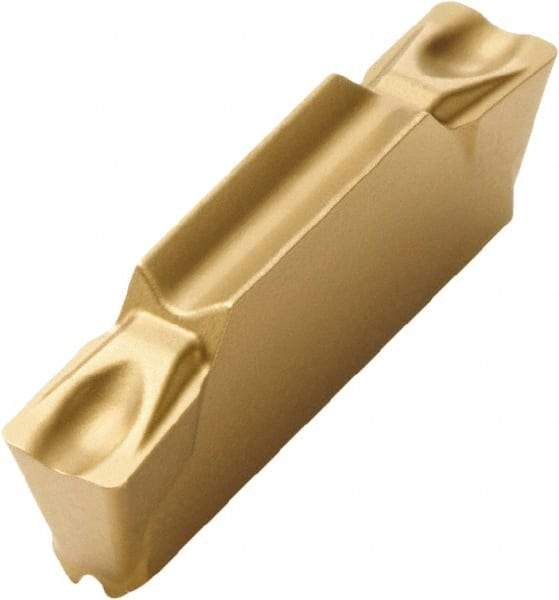 Seco - LCMF, 0.118" Cutting Width, MC, CP500 Grade, Double End Multi-Directional Turning Insert - TiAlN, TiN Coated - Eagle Tool & Supply