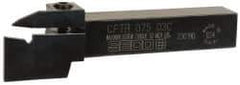 Seco - External Thread, 0.43" Max Depth of Cut, 3mm Min Groove Width, 5" OAL, Right Hand Indexable Grooving Cutoff Toolholder - 3/4" Shank Height x 3/4" Shank Width, LC..1603.. Insert Style, CFTR Toolholder Style, Series Multi-Directional Turning (MDT) - Eagle Tool & Supply