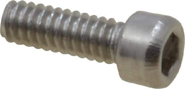 Value Collection - #0-80 UNF Hex Socket Drive, Socket Cap Screw - Grade 18-8 Stainless Steel, 3/16" Length Under Head - Eagle Tool & Supply