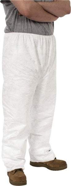 Dupont - Size 3XL, Tyvek General Purpose Work Pants - 27-1/2 Inch Waist, 30 Inch Inseam, White - Eagle Tool & Supply