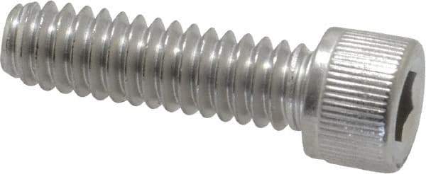 Value Collection - 1/4-20 UNC Hex Socket Drive, Socket Cap Screw - Grade 18-8 Stainless Steel, Fully Threaded, 7/8" Length Under Head - Eagle Tool & Supply