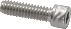 Value Collection - 1/4-20 UNC Hex Socket Drive, Socket Cap Screw - Grade 18-8 Stainless Steel, Fully Threaded, 7/8" Length Under Head - Eagle Tool & Supply
