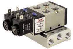 ARO/Ingersoll-Rand - 3/8", 4-Way 2-Position Maxair Stacking Solenoid Valve - 120 VAC, 1.65 CV Rate, 1.81" High - Eagle Tool & Supply
