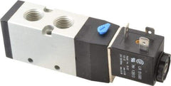 ARO/Ingersoll-Rand - 1/4", 4-Way 2-Position Maxair Stacking Solenoid Valve - 12 VDC, 0.7 CV Rate, 1.37" High - Eagle Tool & Supply