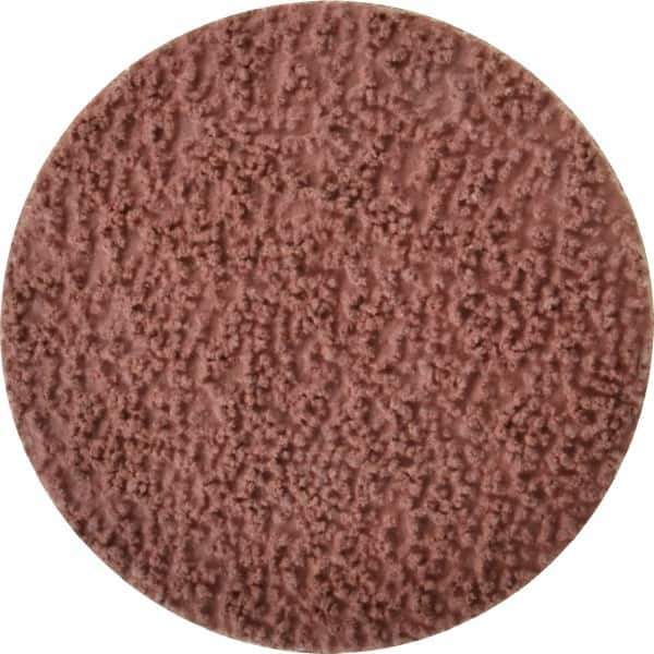 Made in USA - 3" Disc Diam, 80 Grit, Aluminum Oxide Quick Change Disc - Type S Attaching System, Coated, Brown, Medium Grade - Eagle Tool & Supply