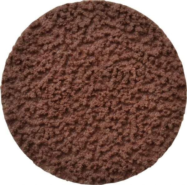 Made in USA - 1-1/2" Disc Diam, 120 Grit, Aluminum Oxide Quick Change Disc - Type R Attaching System, Coated, Brown, Fine Grade - Eagle Tool & Supply