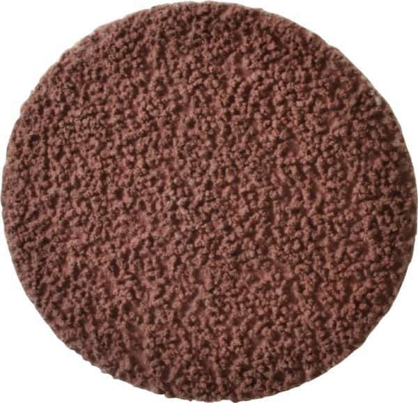 Made in USA - 3" Disc Diam, 80 Grit, Aluminum Oxide Quick Change Disc - Type R Attaching System, Coated, Brown, Medium Grade - Eagle Tool & Supply