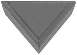 Hertel - TPMR221 Grade HT10 Carbide Turning Insert - Uncoated, 60° Triangle, 1/4" Inscr Circle, 1/8" Thick, 1/64" Corner Radius - Eagle Tool & Supply