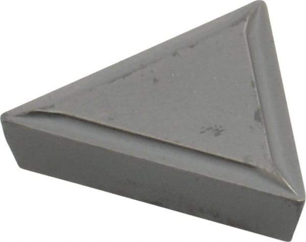 Hertel - TPMR321 Grade HT10 Carbide Turning Insert - Uncoated, 60° Triangle, 3/8" Inscr Circle, 1/8" Thick, 1/64" Corner Radius - Eagle Tool & Supply