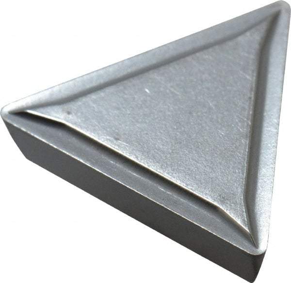 Hertel - TPMR432 Grade HT10 Carbide Turning Insert - Uncoated, 60° Triangle, 1/2" Inscr Circle, 3/16" Thick, 1/32" Corner Radius - Eagle Tool & Supply