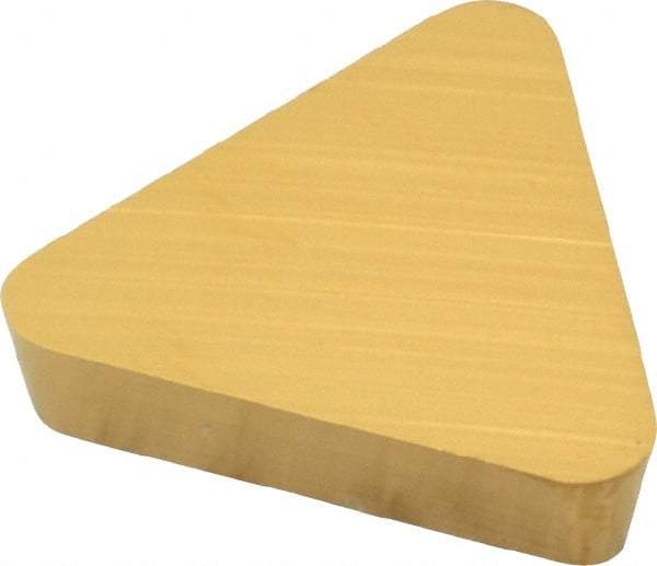 Hertel - TPG324 Grade HC210 Carbide Turning Insert - TiN Finish, 60° Triangle, 3/8" Inscr Circle, 1/8" Thick, 1/16" Corner Radius - Eagle Tool & Supply