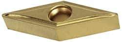 Hertel - VBMT330.5 LF Grade HC210 Carbide Turning Insert - TiN Finish, 35° Diamond, 3/8" Inscr Circle, 3/16" Thick, 0.0079" Corner Radius - Eagle Tool & Supply