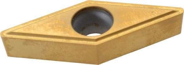 Hertel - VBMT332 LF Grade HC210 Carbide Turning Insert - TiN Finish, 35° Diamond, 3/8" Inscr Circle, 3/16" Thick, 1/32" Corner Radius - Eagle Tool & Supply
