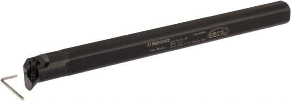 Hertel - 1.3" Min Bore Diam, 12" OAL, 1" Shank Diam, A-MDUN Indexable Boring Bar - DN.. Insert, Screw or Clamp Holding Method - Eagle Tool & Supply