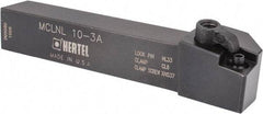 Hertel - MCLN, Left Hand Cut, 5° Lead Angle, 5/8" Shank Height x 5/8" Shank Width, Negative Rake Indexable Turning Toolholder - 4" OAL, CN..32. Insert Compatibility, Series Multi-Option - Eagle Tool & Supply