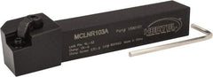 Hertel - MCLN, Right Hand Cut, 5° Lead Angle, 5/8" Shank Height x 5/8" Shank Width, Negative Rake Indexable Turning Toolholder - 4" OAL, CN..32. Insert Compatibility, Series Multi-Option - Eagle Tool & Supply