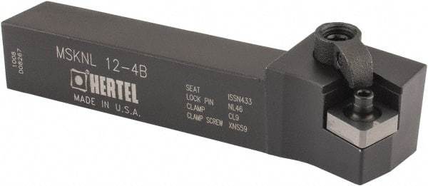 Hertel - MSKN, Left Hand Cut, 15° Lead Angle, 3/4" Shank Height x 3/4" Shank Width, Negative Rake Indexable Turning Toolholder - 4-1/2" OAL, SN..43. Insert Compatibility, Series Multi-Option - Eagle Tool & Supply