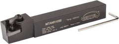 Hertel - MTAN, Right Hand Cut, 3° Lead Angle, 5/8" Shank Height x 5/8" Shank Width, Negative Rake Indexable Turning Toolholder - 4-1/2" OAL, TN..33. Insert Compatibility, Series Multi-Option - Eagle Tool & Supply