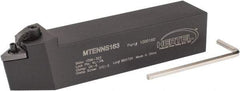 Hertel - MTEN, Neutral Cut, 0° Lead Angle, 1" Shank Height x 1" Shank Width, Negative Rake Indexable Turning Toolholder - 5" OAL, TN..33. Insert Compatibility, Series Multi-Option - Eagle Tool & Supply