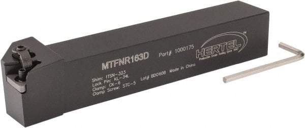 Hertel - MTFN, Right Hand Cut, 1" Shank Height x 1" Shank Width, Negative Rake Indexable Turning Toolholder - 6" OAL, TN..33. Insert Compatibility, Series Multi-Option - Eagle Tool & Supply
