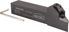 Hertel - MVJN, Left Hand Cut, 3° Lead Angle, 1" Shank Height x 1" Shank Width, Negative Rake Indexable Turning Toolholder - 6" OAL, VN..43. Insert Compatibility, Series Multi-Option - Eagle Tool & Supply