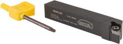 Hertel - SDJC, Left Hand Cut, 3° Lead Angle, 5/8" Shank Height x 5/8" Shank Width, Neutral Rake Indexable Turning Toolholder - 4" OAL, DC..32.5. Insert Compatibility, Series Screw-Type - Eagle Tool & Supply
