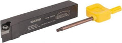 Hertel - SDJC, Right Hand Cut, 3° Lead Angle, 5/8" Shank Height x 5/8" Shank Width, Neutral Rake Indexable Turning Toolholder - 4" OAL, DC..32.5. Insert Compatibility, Series Screw-Type - Eagle Tool & Supply