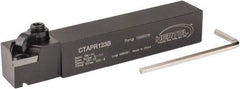 Hertel - CTAP, Right Hand Cut, 3° Lead Angle, 3/4" Shank Height x 3/4" Shank Width, Neutral Rake Indexable Turning Toolholder - 4-1/2" OAL, TP..32. Insert Compatibility, Series Clamp Type - Eagle Tool & Supply