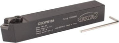 Hertel - CSDP, Neutral Cut, 0° Lead Angle, 1" Shank Height x 1" Shank Width, Positive Rake Indexable Turning Toolholder - 6" OAL, SP.. 422 Insert Compatibility, Series Clamp Type - Eagle Tool & Supply