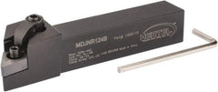 Hertel - MDJN, Right Hand Cut, 3° Lead Angle, 3/4" Shank Height x 3/4" Shank Width, Negative Rake Indexable Turning Toolholder - 4-1/2" OAL, DN..43. Insert Compatibility, Series Multi-Option - Eagle Tool & Supply