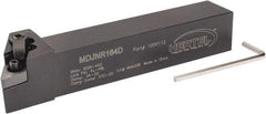 Hertel - MDJN, Right Hand Cut, 3° Lead Angle, 1" Shank Height x 1" Shank Width, Negative Rake Indexable Turning Toolholder - 6" OAL, DN..43. Insert Compatibility, Series Multi-Option - Eagle Tool & Supply
