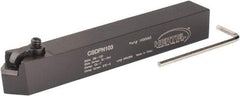 Hertel - CSDP, Neutral Cut, 0° Lead Angle, 5/8" Shank Height x 5/8" Shank Width, Positive Rake Indexable Turning Toolholder - 4-1/2" OAL, SP..32. Insert Compatibility, Series Clamp Type - Eagle Tool & Supply