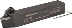 Hertel - MTEN, Neutral Cut, 0° Lead Angle, 1" Shank Height x 1" Shank Width, Negative Rake Indexable Turning Toolholder - 6" OAL, TN..43. Insert Compatibility, Series Multi-Option - Eagle Tool & Supply