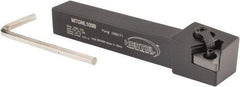 Hertel - MTGN, Left Hand Cut, 3° Lead Angle, 5/8" Shank Height x 5/8" Shank Width, Negative Rake Indexable Turning Toolholder - 4-1/2" OAL, TN..33. Insert Compatibility, Series Multi-Option - Eagle Tool & Supply