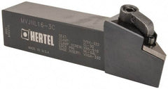 Hertel - MVJN, Left Hand Cut, 3° Lead Angle, 1" Shank Height x 1" Shank Width, Negative Rake Indexable Turning Toolholder - 5" OAL, VN..33. Insert Compatibility, Series Multi-Option - Eagle Tool & Supply
