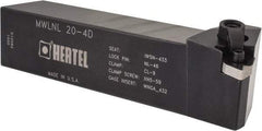 Hertel - MWLN, Left Hand Cut, 5° Lead Angle, 1-1/4" Shank Height x 1-1/4" Shank Width, Negative Rake Indexable Turning Toolholder - 6" OAL, WN..43. Insert Compatibility, Series Multi-Option - Eagle Tool & Supply
