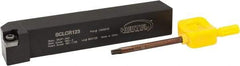 Hertel - SCLC, Right Hand Cut, 5° Lead Angle, 3/4" Shank Height x 3/4" Shank Width, Neutral Rake Indexable Turning Toolholder - 4-1/2" OAL, CC..32.5. Insert Compatibility, Series Screw-Type - Eagle Tool & Supply