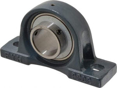 Value Collection - 1-3/4" ID, 4-3/16" OAW x 7-15/32" OAL x 4-3/16" OAH High Temperature Ball Bearing Pillow Block - 4,510 Lb Static Cap, 7,200 Lb Dyn Cap, 5-3/4" Btw Mnt Hole Ctrs, 2-1/8" Base-to-Ctr Ht, Cast Iron - Eagle Tool & Supply