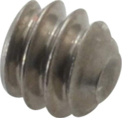 Value Collection - #6-32 UNC, 1/8" OAL, Cup Point Set Screw - Grade 18-8 Stainless Steel, 1/16" Key - Eagle Tool & Supply