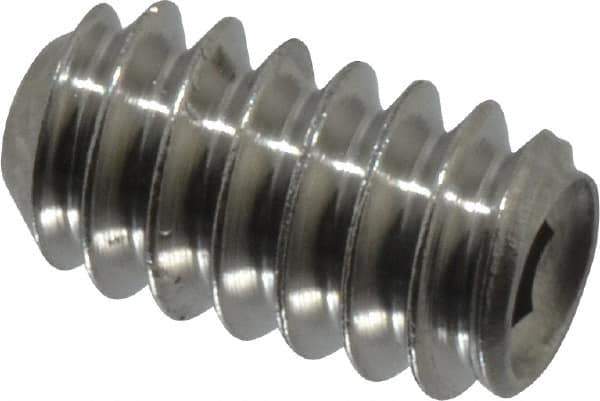 Value Collection - #6-32 UNC, 1/4" OAL, Cup Point Set Screw - Grade 18-8 Stainless Steel, 1/16" Key - Eagle Tool & Supply