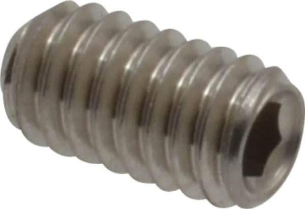 Value Collection - #8-32 UNC, 5/16" OAL, Cup Point Set Screw - Grade 18-8 Stainless Steel, 5/64" Key - Eagle Tool & Supply