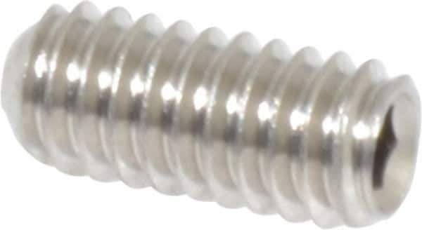 Value Collection - #8-32 UNC, 3/8" OAL, Cup Point Set Screw - Grade 18-8 Stainless Steel, 5/64" Key - Eagle Tool & Supply