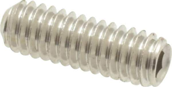 Value Collection - #8-32 UNC, 1/2" OAL, Cup Point Set Screw - Grade 18-8 Stainless Steel, 5/64" Key - Eagle Tool & Supply