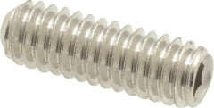 Value Collection - #8-32 UNC, 1/2" OAL, Cup Point Set Screw - Grade 18-8 Stainless Steel, 5/64" Key - Eagle Tool & Supply