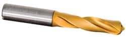 Kennametal - 0.262" 135° Solid Carbide Jobber Drill - TiAlN Finish, Right Hand Cut, Spiral Flute, Straight Shank, 3.58" OAL, Standard Point - Eagle Tool & Supply