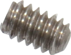 Value Collection - #0-80 UNF, 3/32" OAL, Cup Point Set Screw - Grade 18-8 Stainless Steel, 0.028" Key - Eagle Tool & Supply