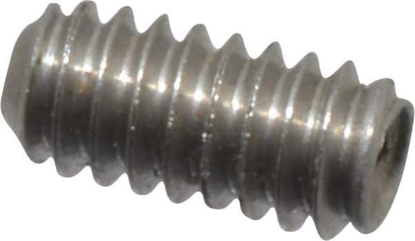 Value Collection - #0-80 UNF, 1/8" OAL, Cup Point Set Screw - Grade 18-8 Stainless Steel, 0.028" Key - Eagle Tool & Supply